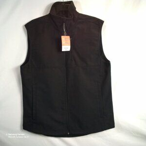 Men Black St. John's Bay Comfort Stretch Windproof Water-Resistant Vest Med NWT